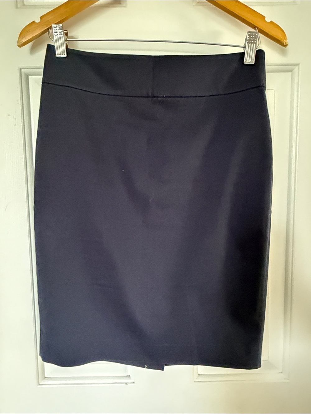 Ann Taylor navy cotton pencil skirt size 0
